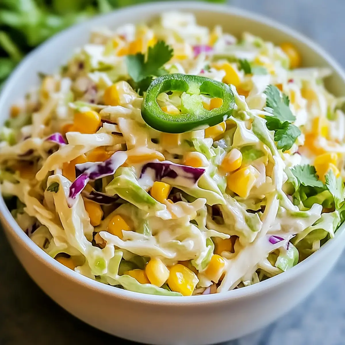 Jalapeno Corn Coleslaw