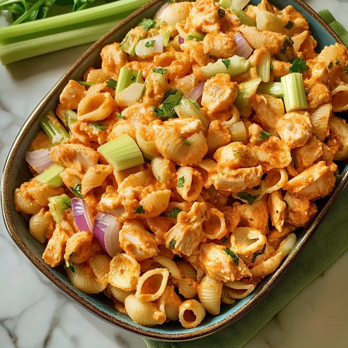 Spicy Buffalo Pasta Salad