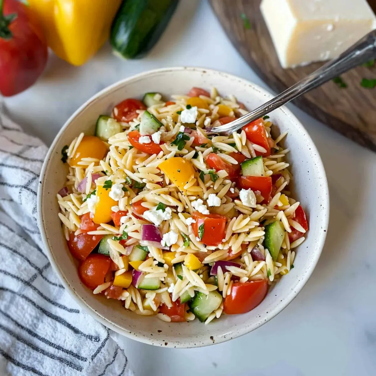Rainbow Orzo Salad