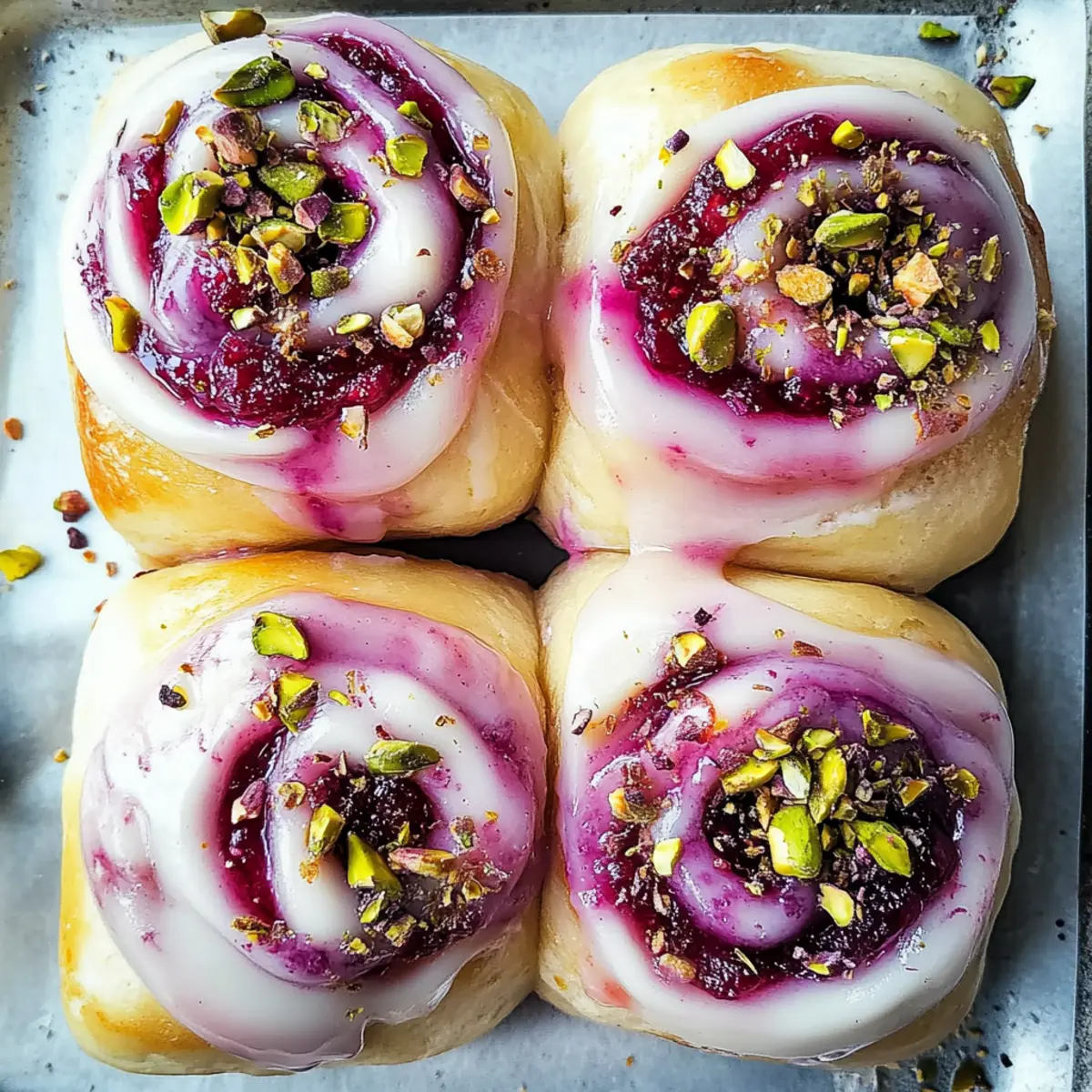Raspberry and Rose Cheesecake Buns