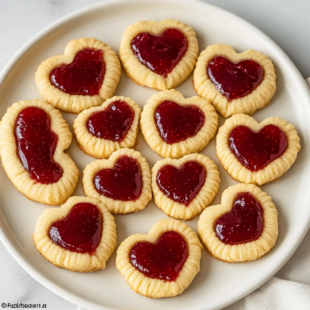 Thumbprint Heart Cookies