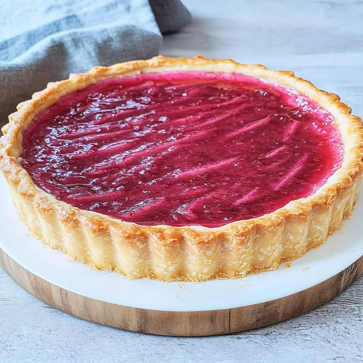 Rhubarb Tart with Custard