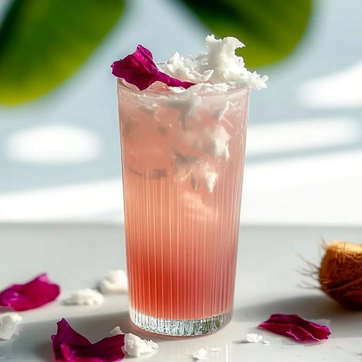 Coconut Hibiscus Breeze Mocktail