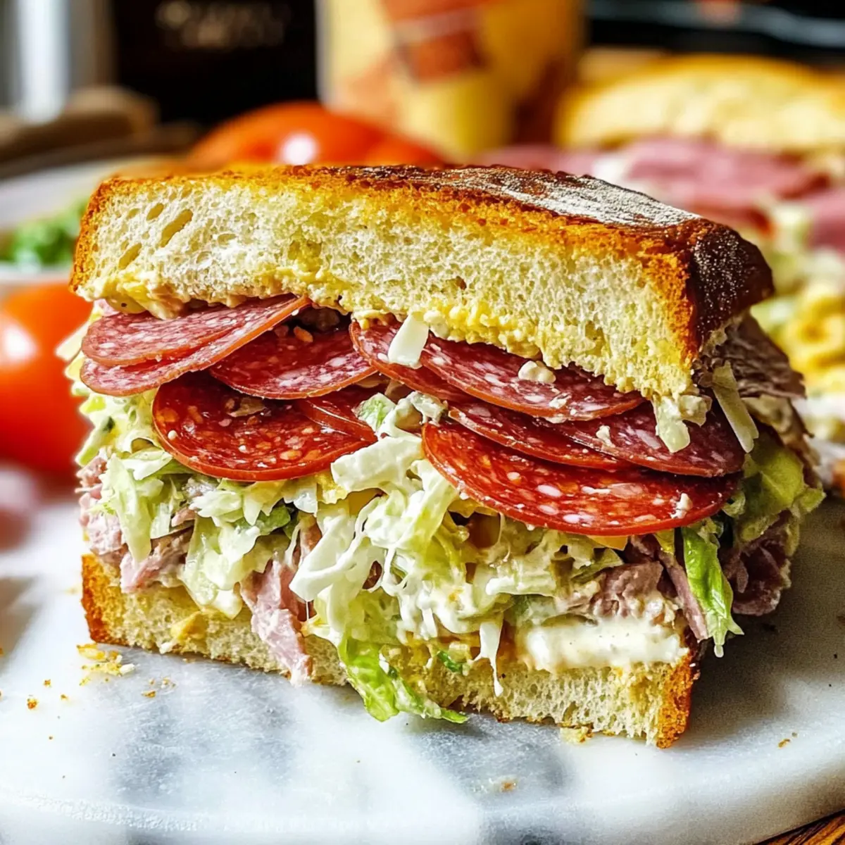 Italian Grinder Salad Sandwich