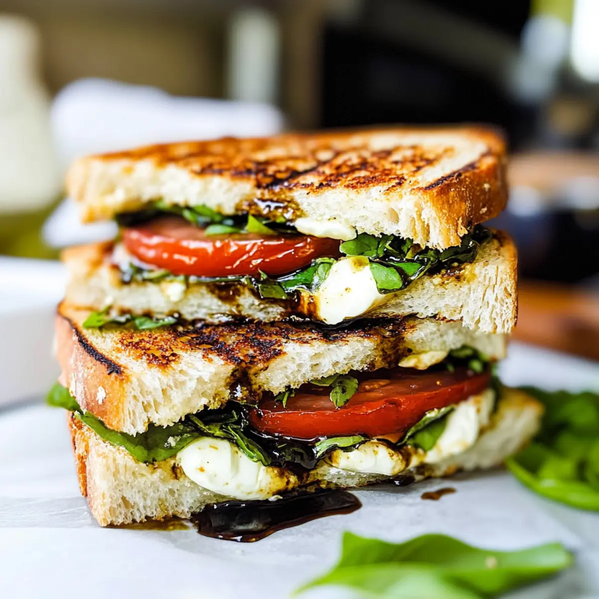 Balsamic Glazed Caprese Sandwich