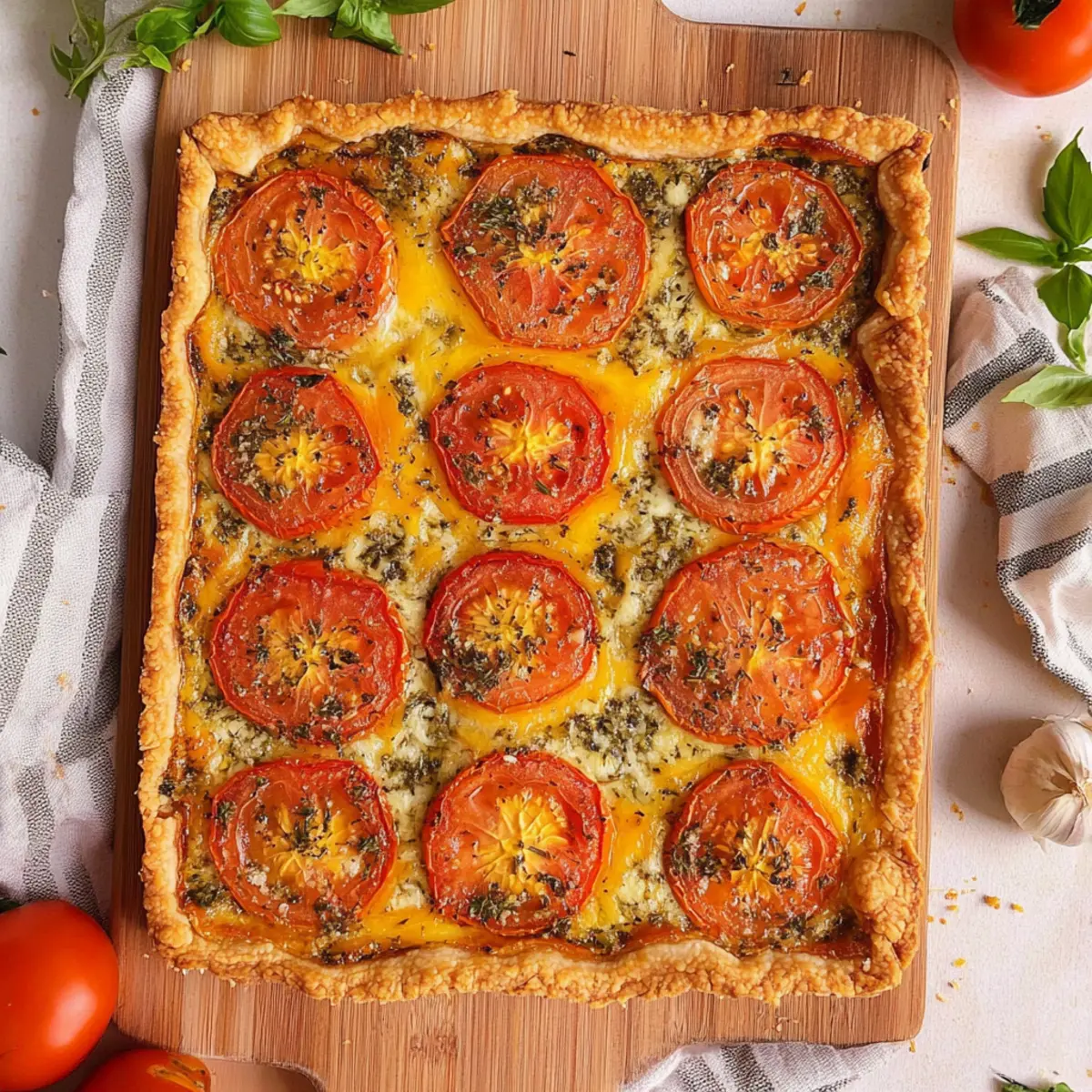 Fresh Tomato Tart with Homemade Crust