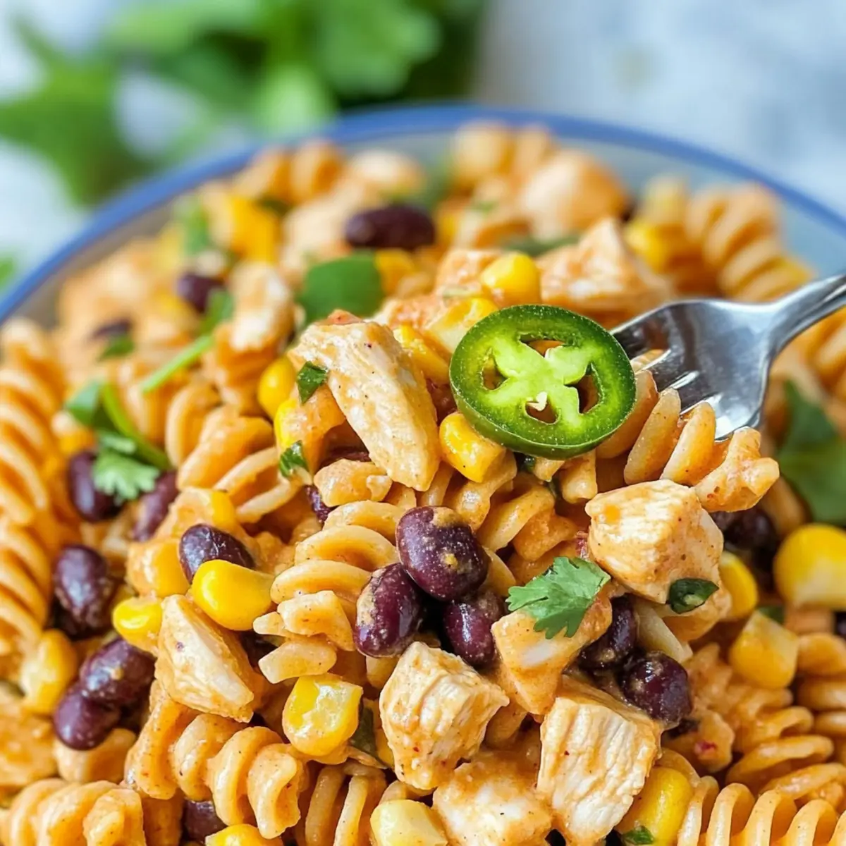 Chicken Enchilada Pasta Salad