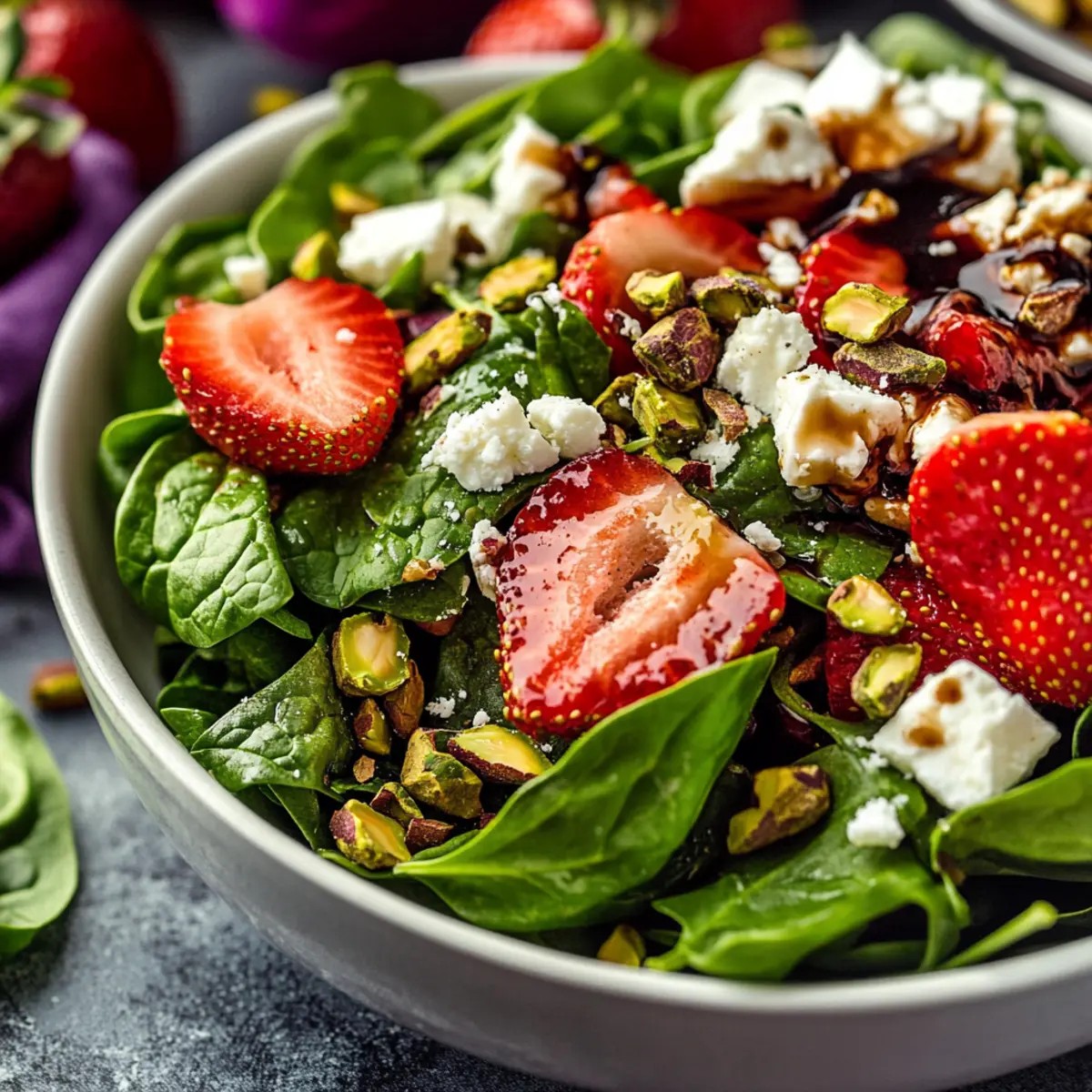 Strawberry Spinach Salad with Parmesan Baskets