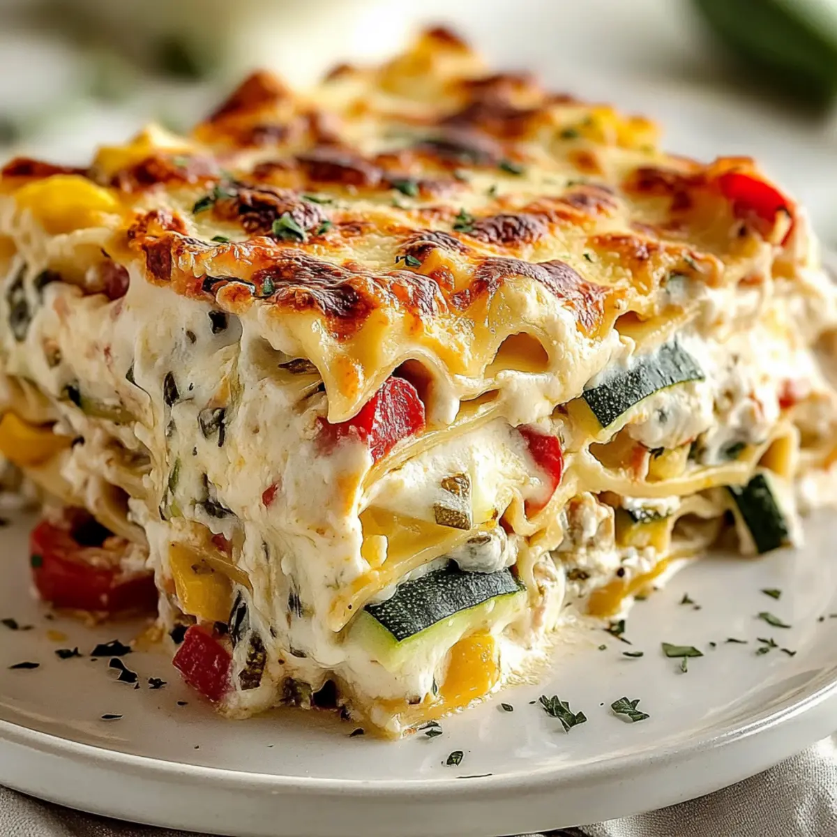 Loaded Veggie White Lasagna