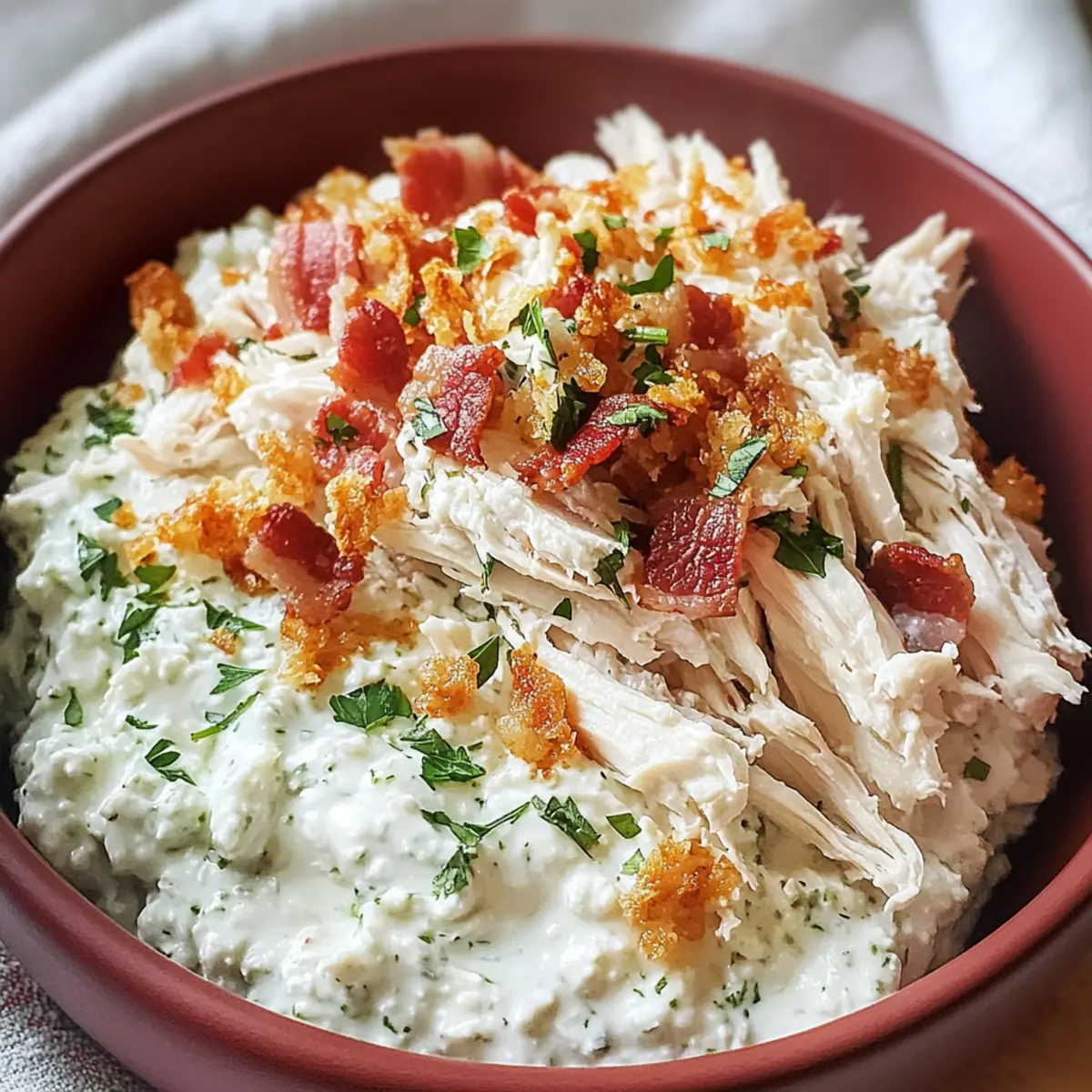 Chicken Bacon Ranch Cottage Cheese Bowl