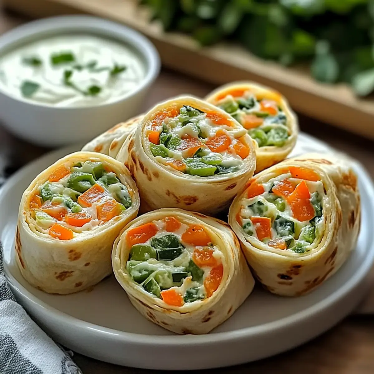Vegetable Tortilla Roll Ups