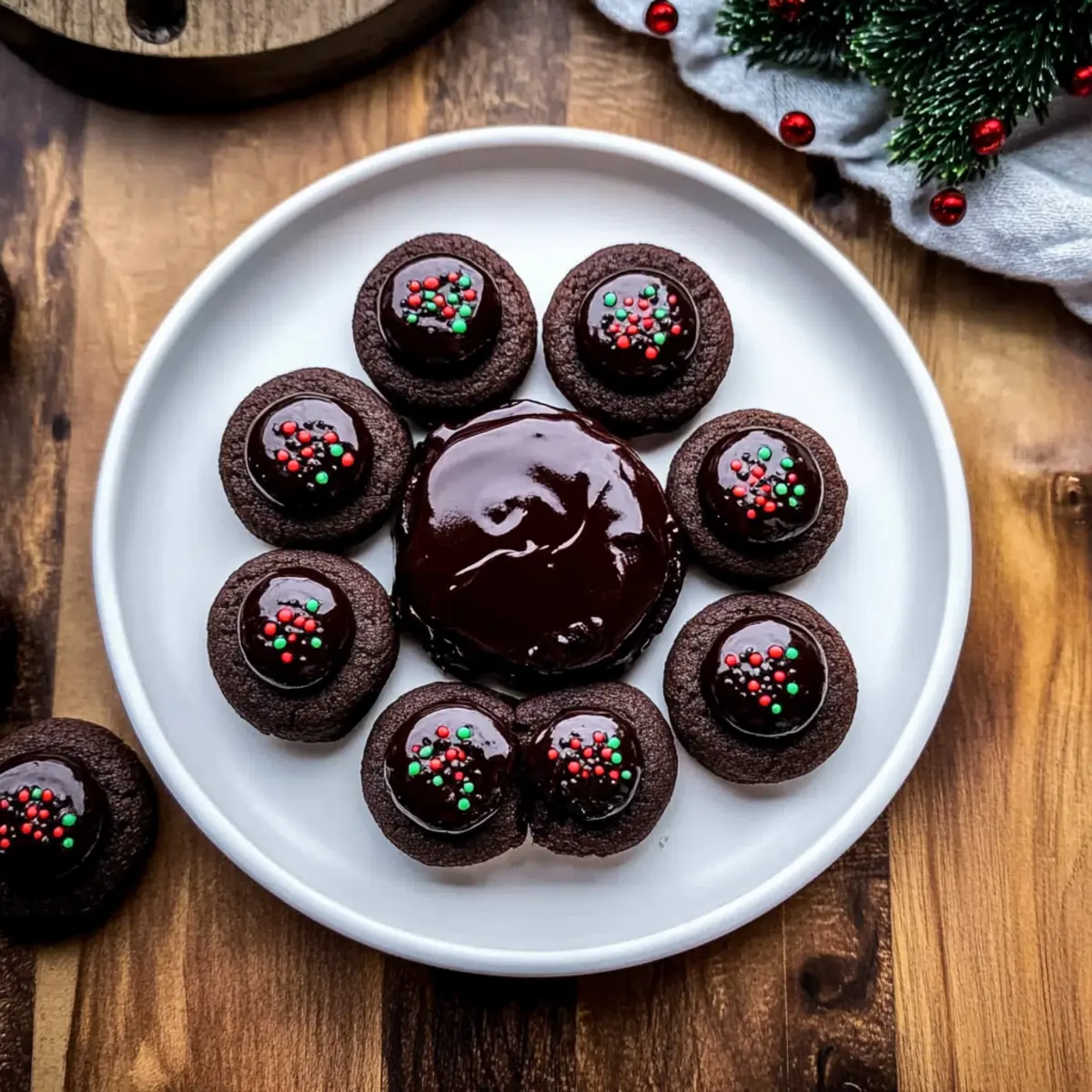 Chocolate Thumbprint Cookies