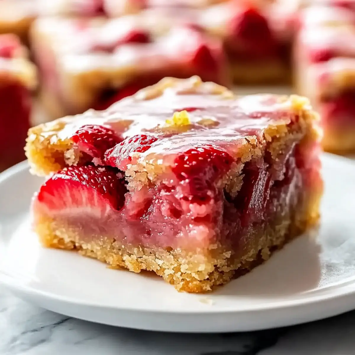 Strawberry Lemon Blondies