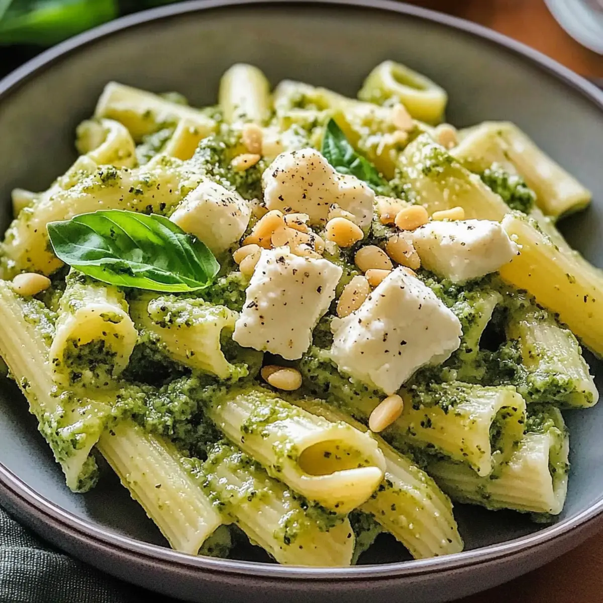 Pesto Goat Cheese Pasta
