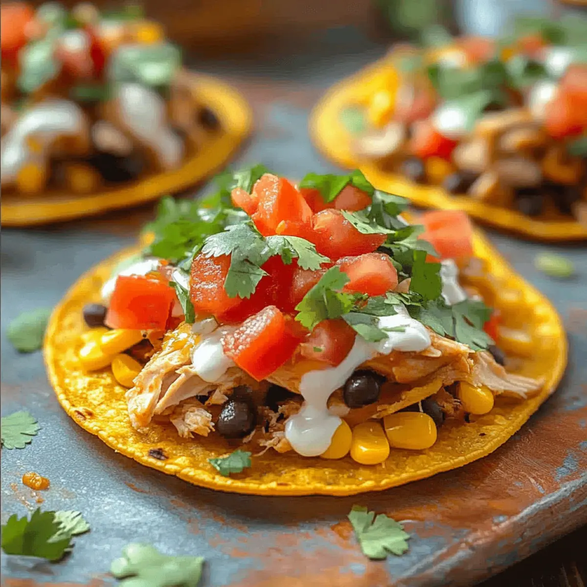 Mexican Rotisserie Chicken Tostadas