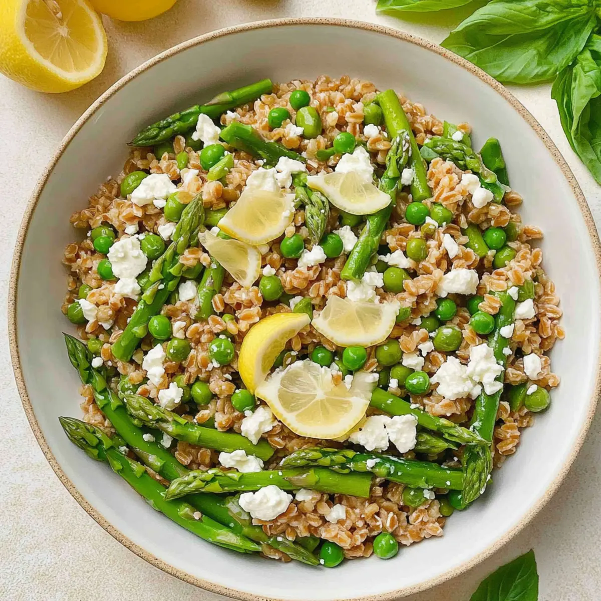 Spring Farro Salad with Feta