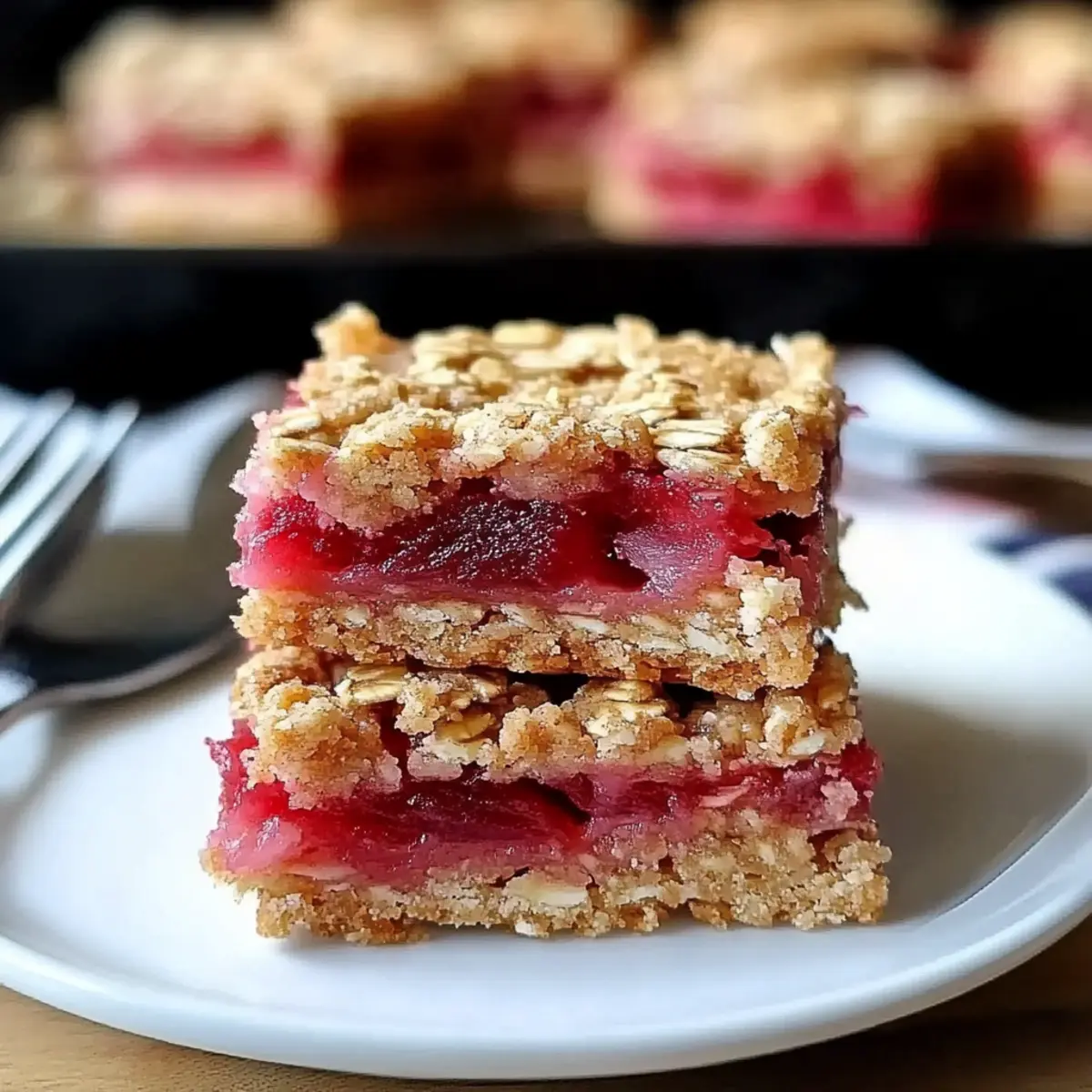 Rhubarb Oatmeal Bars