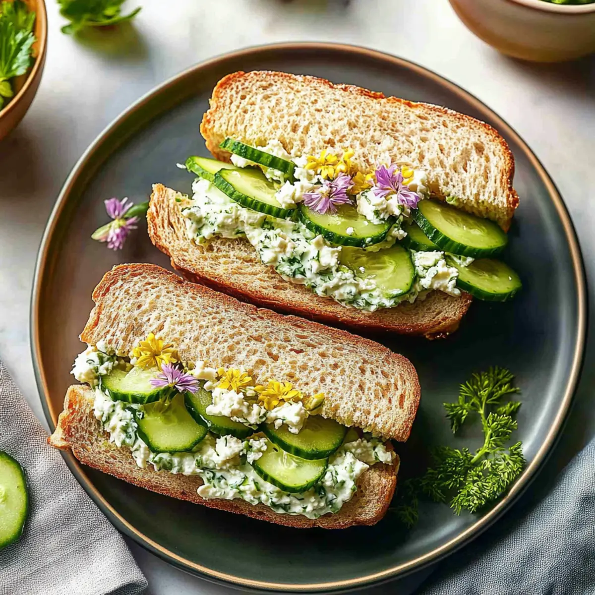 Cucumber Salad Sandwiches