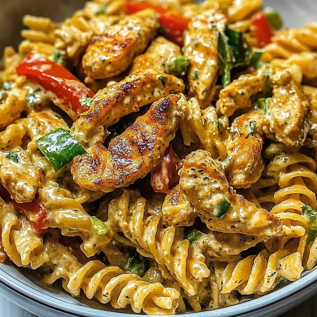 Creamy Rasta Pasta with Jerk Chicken