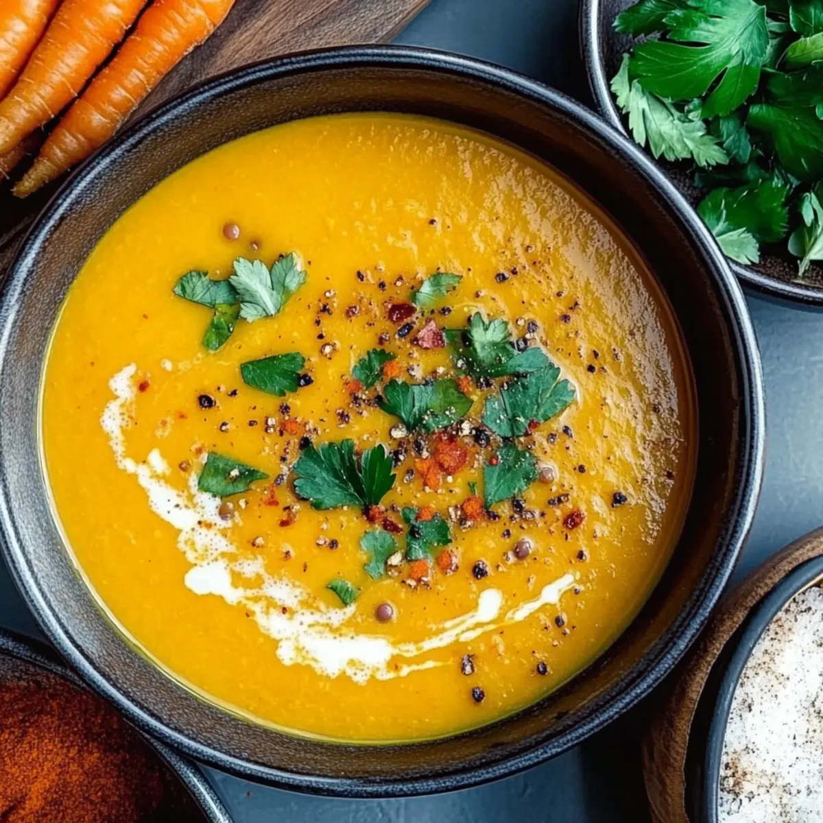 Spiced Carrot and Lentil Soup