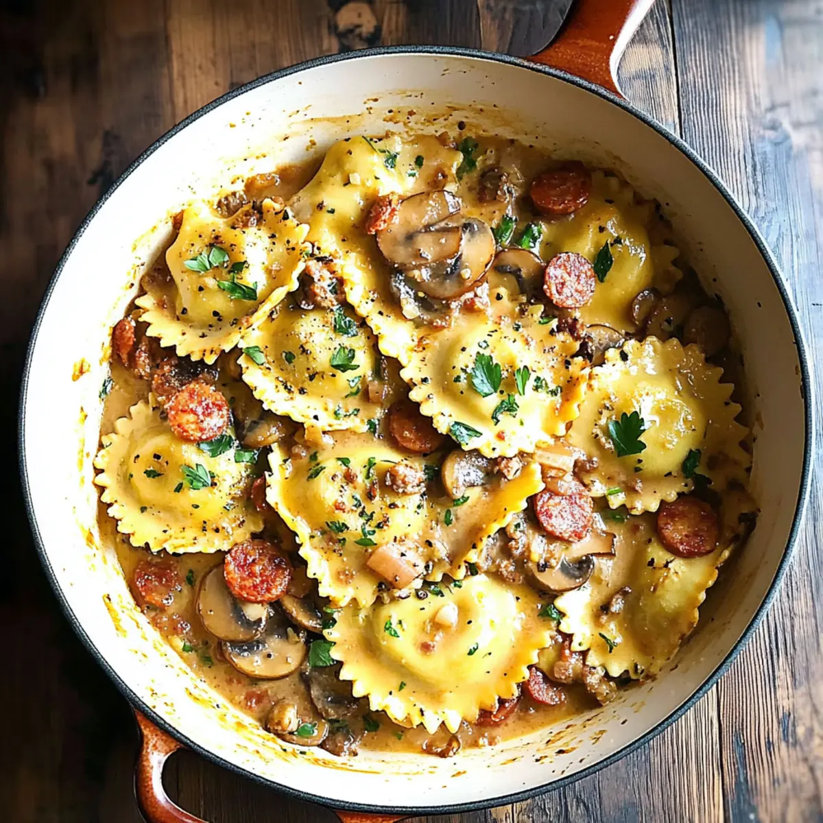 Mushroom Chorizo Ravioli