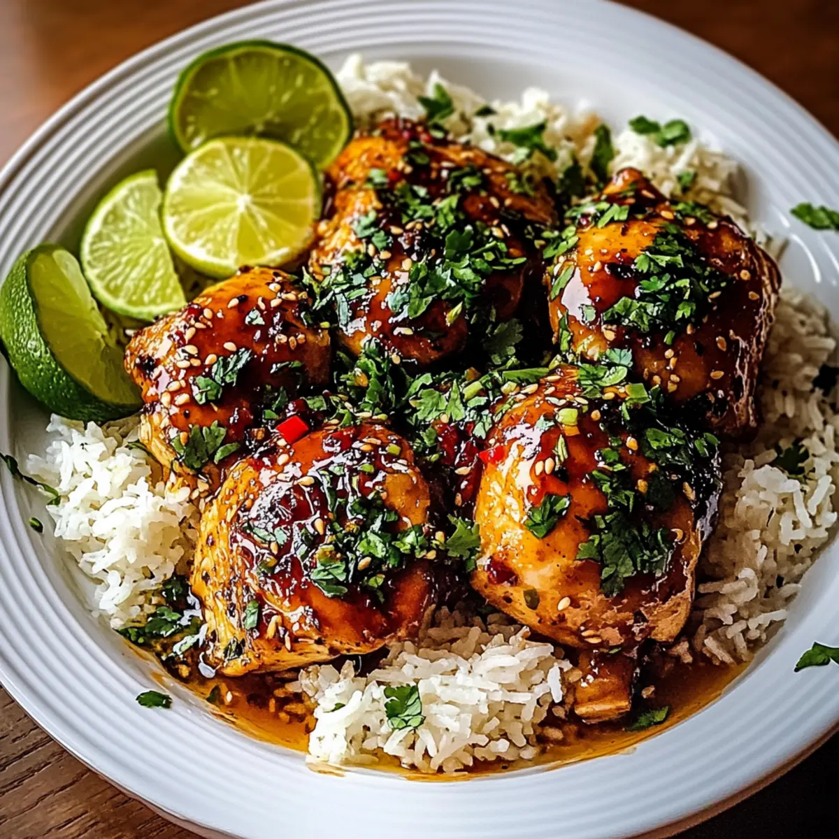 Spicy Maple Chicken & Coconut Rice