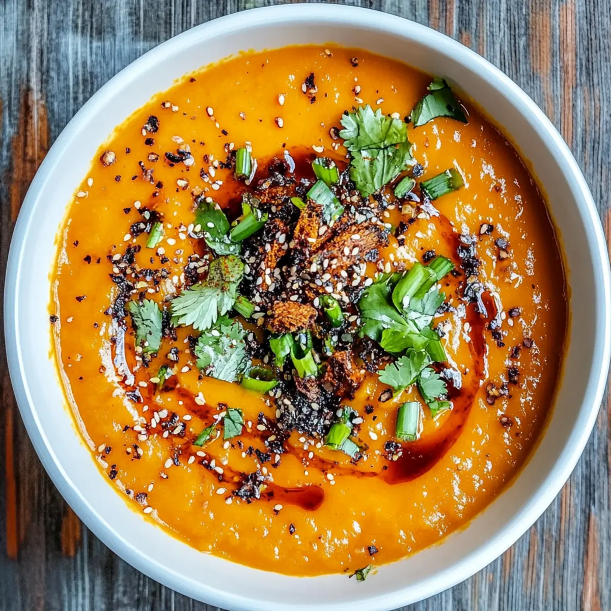 Spicy Miso Carrot Soup