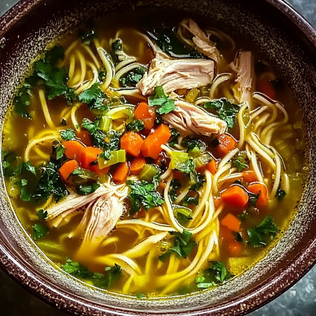 Ginger Garlic Chicken Noodle Soup