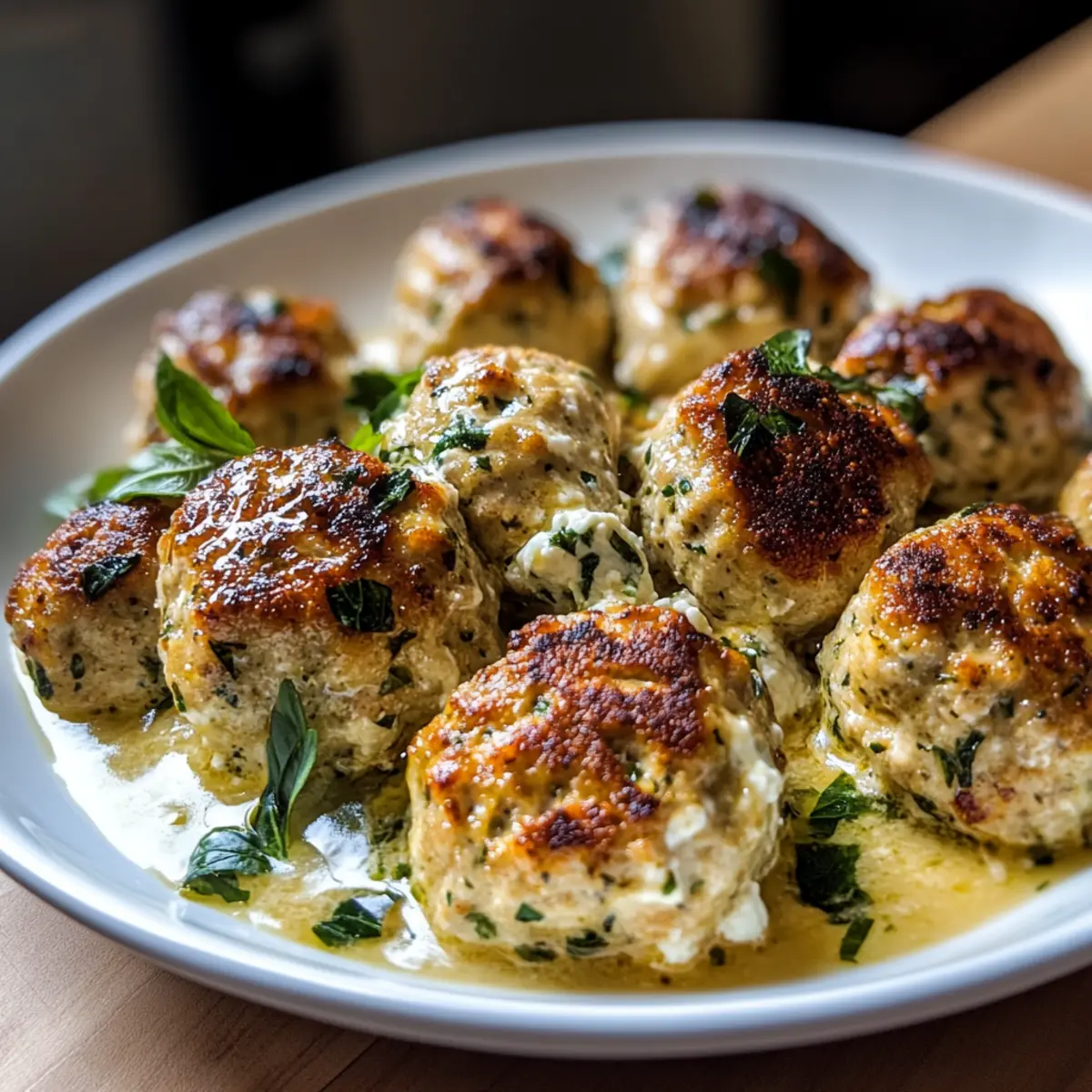 Baked Chicken Ricotta Meatballs