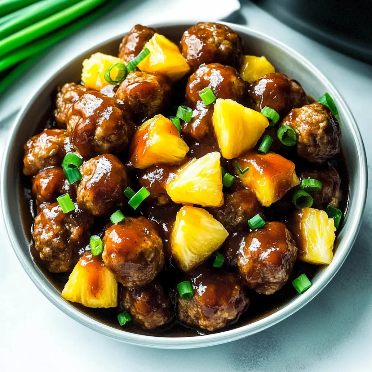 Crockpot Hawaiian Meatballs