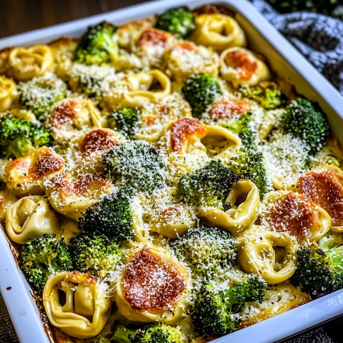 Sheet Pan Broccoli Tortellini Bake