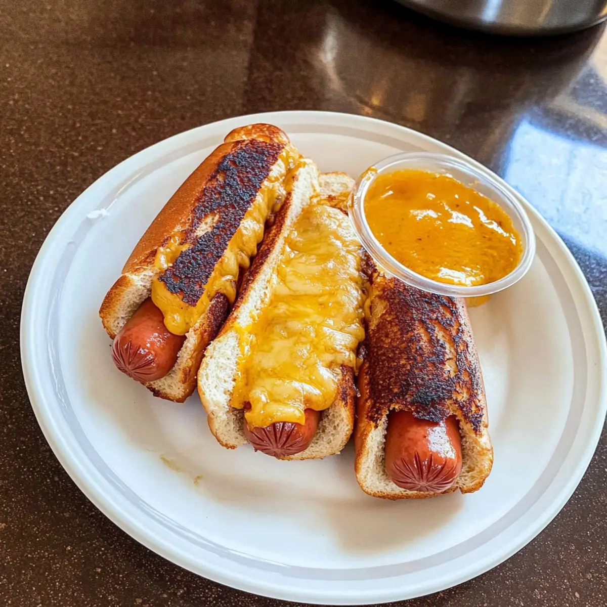 Air Fryer Grilled Cheese Hot Dogs