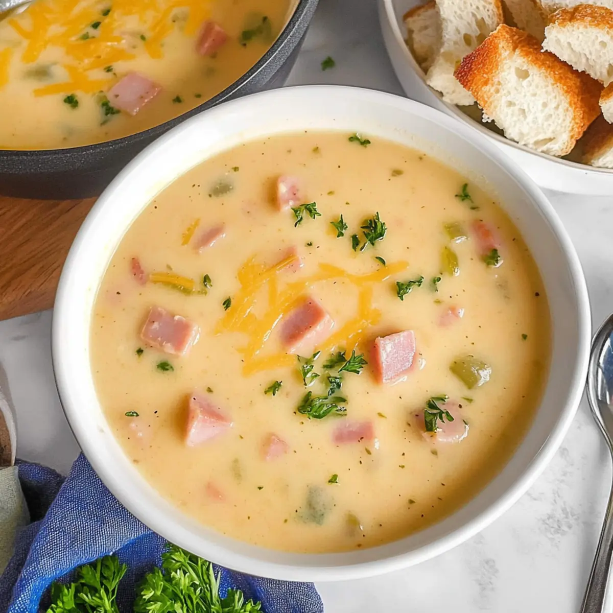 Cheesy Ham and Potato Soup