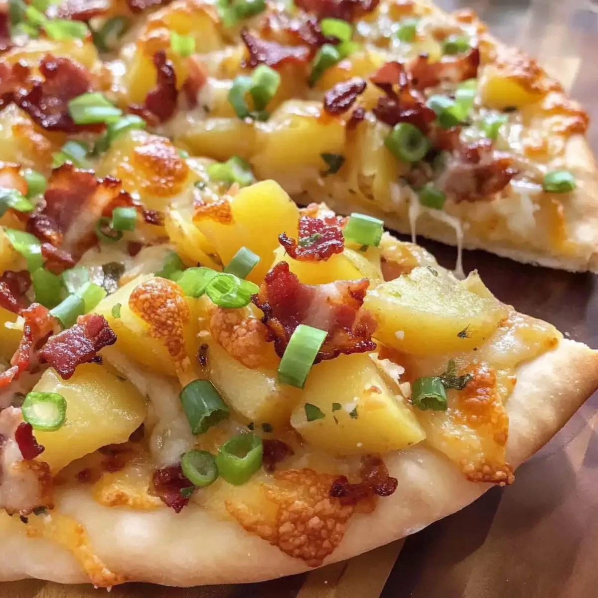 Loaded Potato Naan Pizza