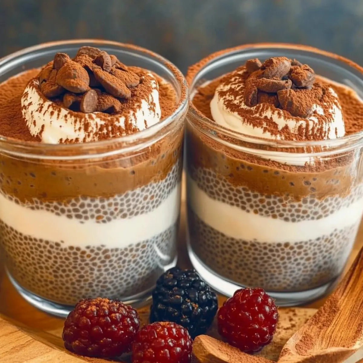 Tiramisu Chia Pudding With Greek Yogurt