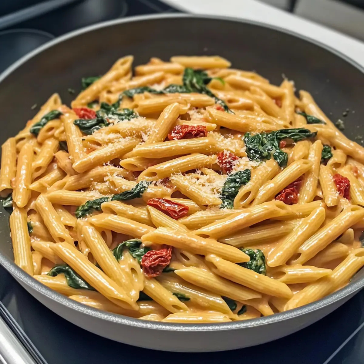 One-Pot Spinach Tomato Pasta