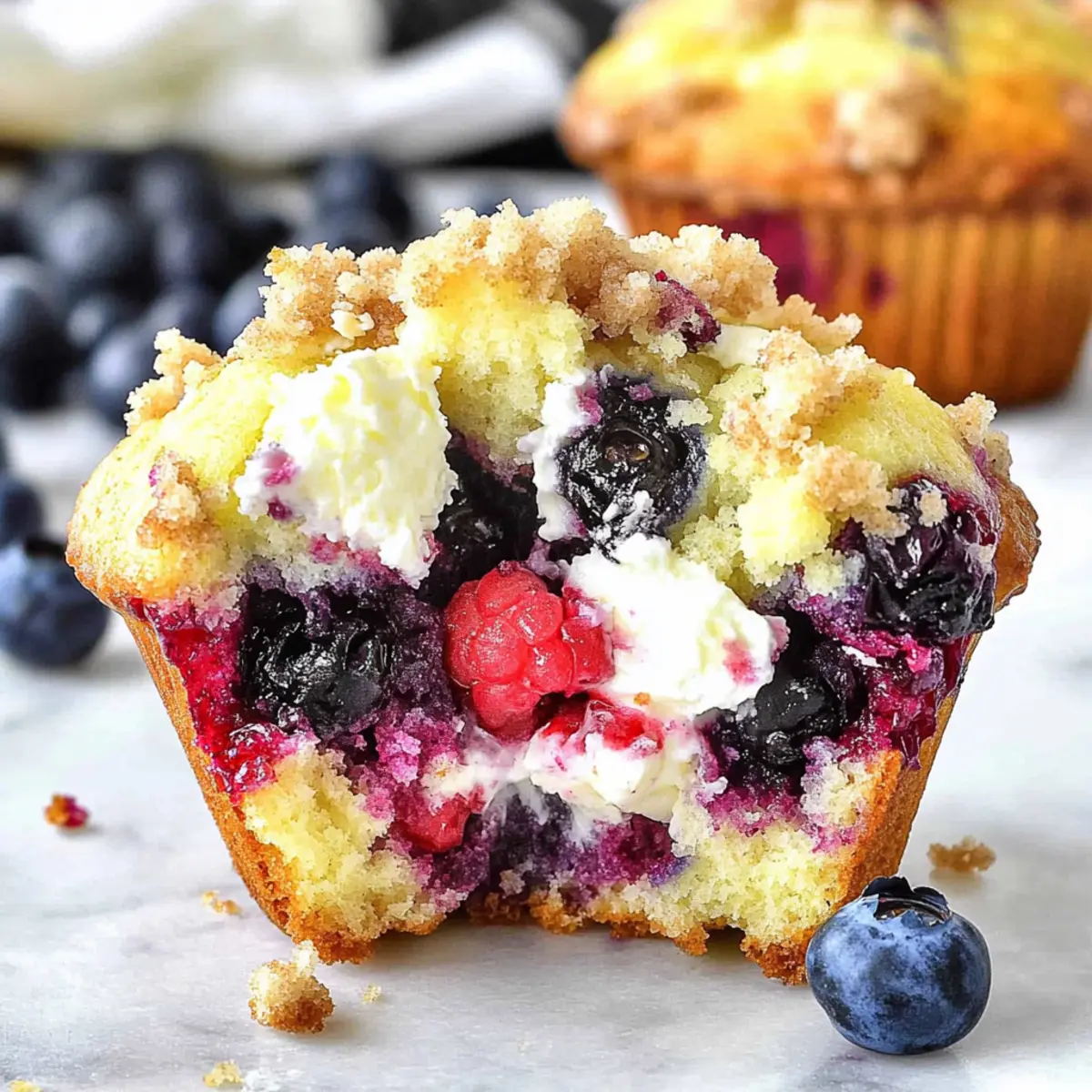 Berry Cream Cheese Muffins