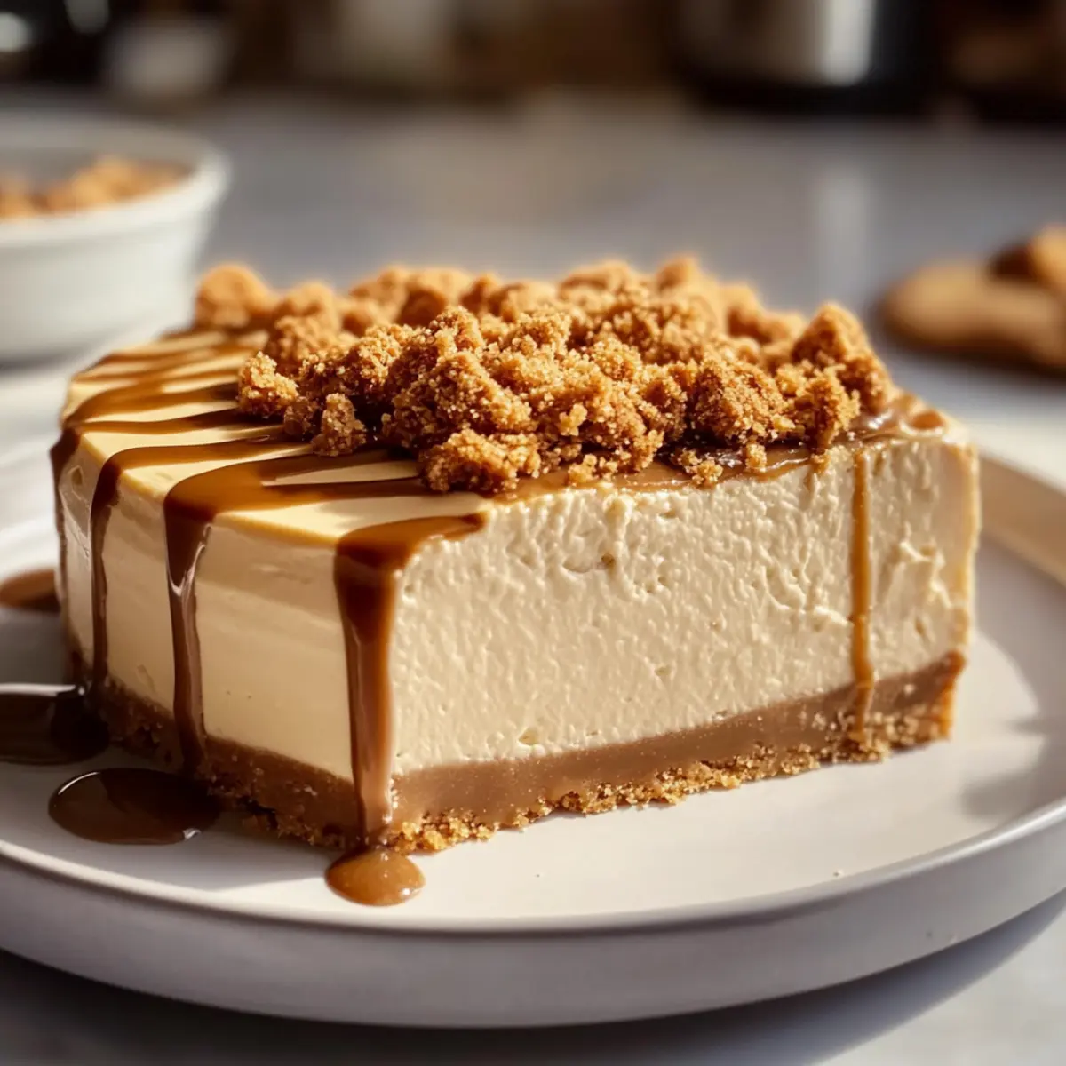 No Bake Biscoff Cheesecake