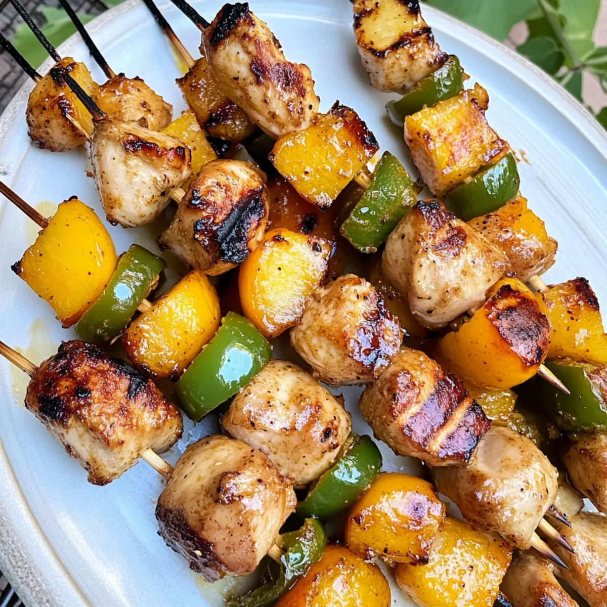 Jalapeno Peach Chicken Skewers