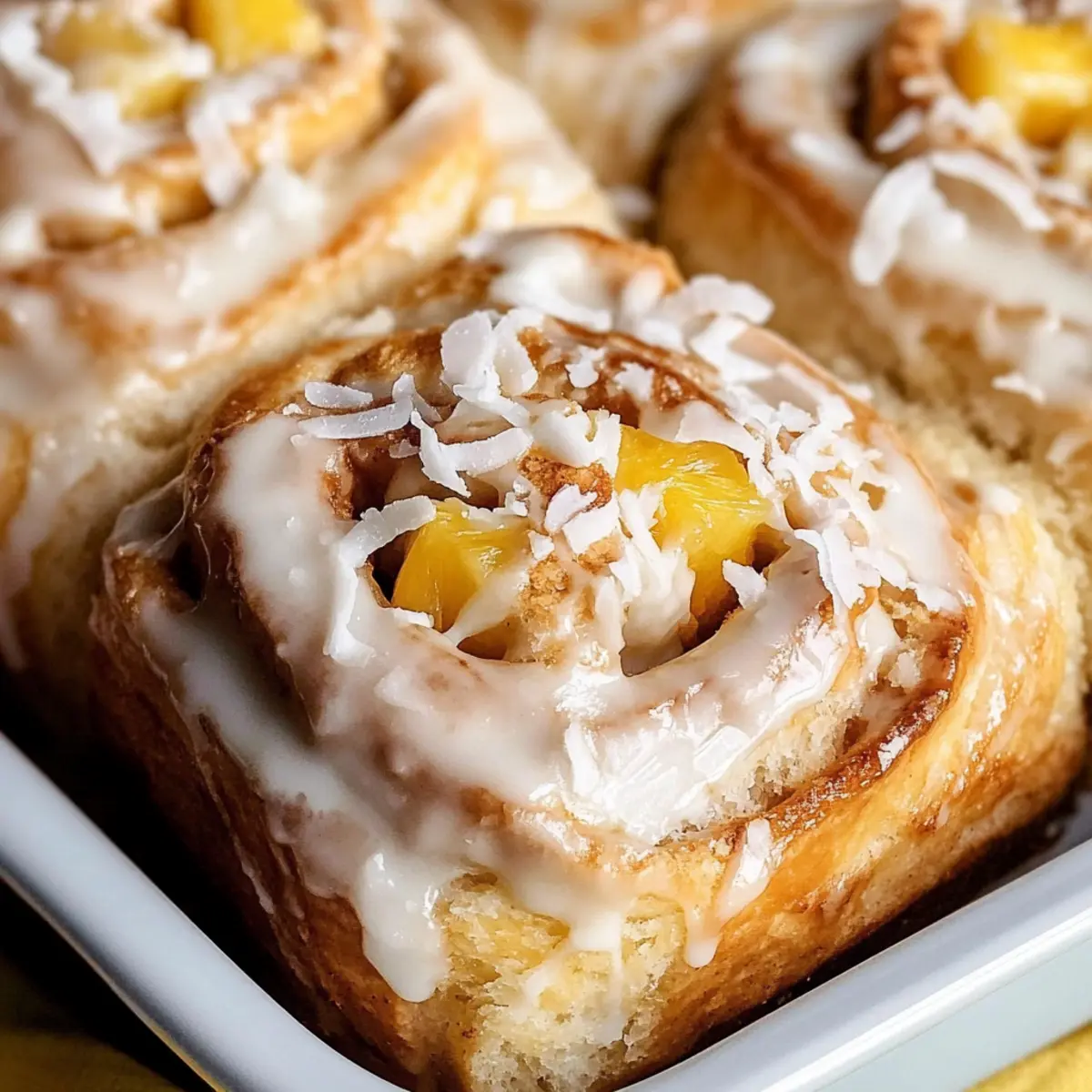 Piña Colada Cinnamon Rolls