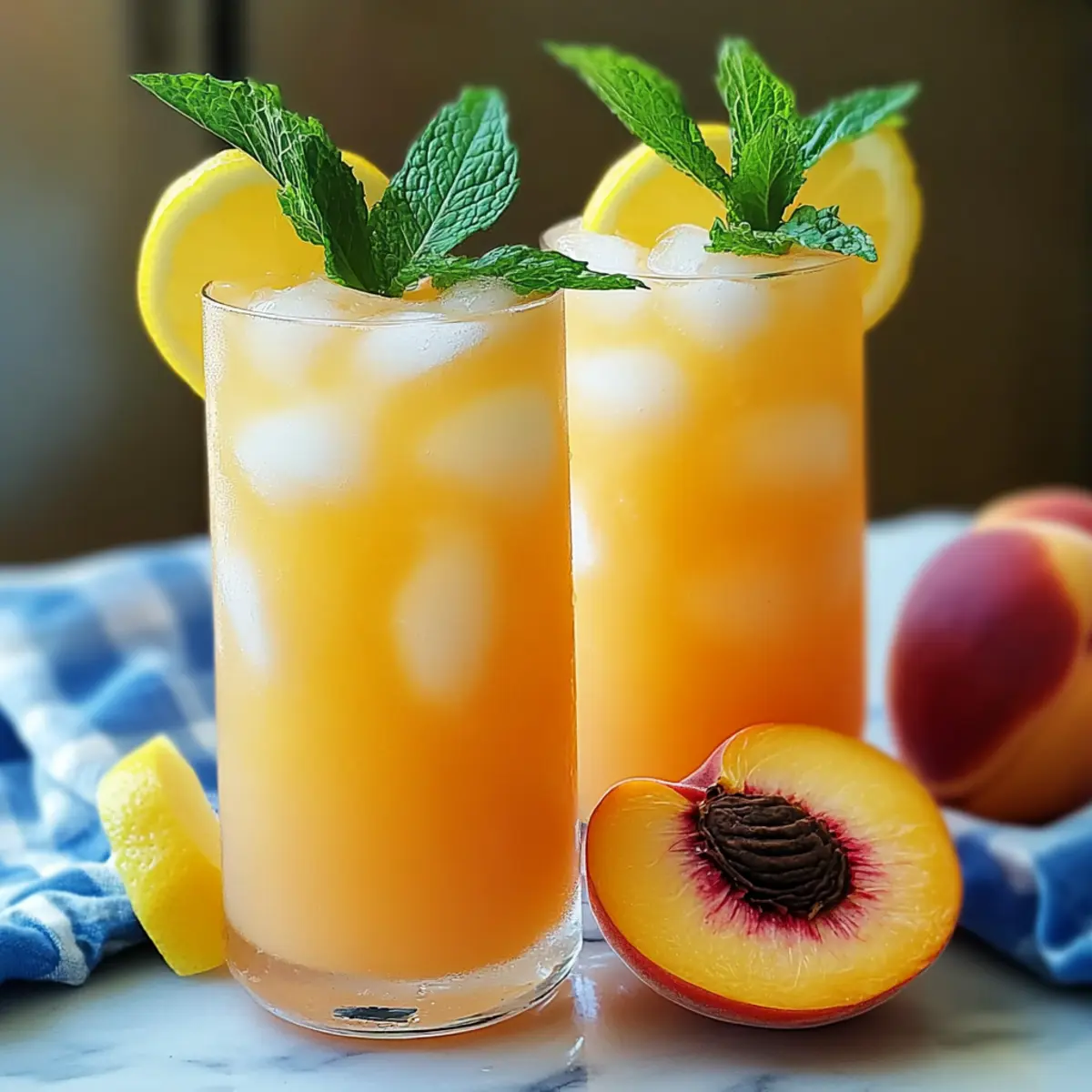 Sweet & Tart Peach Lemonade