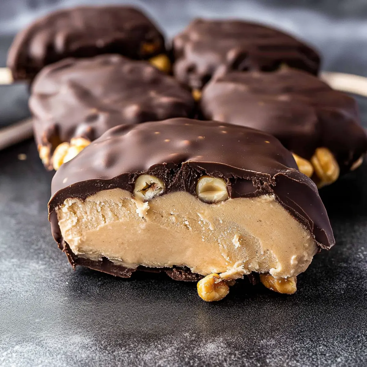 Peanut Butter Frozen Yogurt Bars