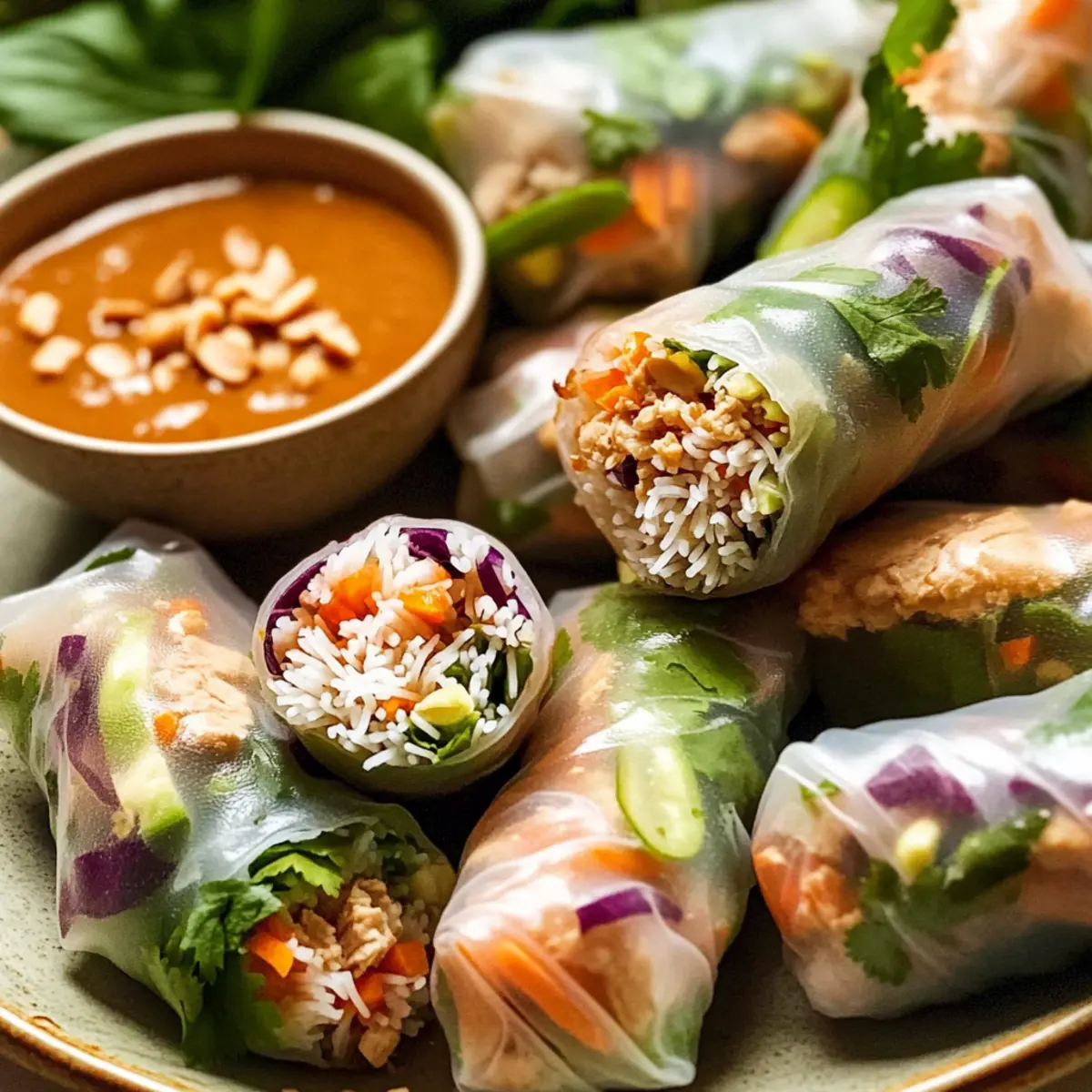 Lemongrass Chicken Rice Paper Rolls