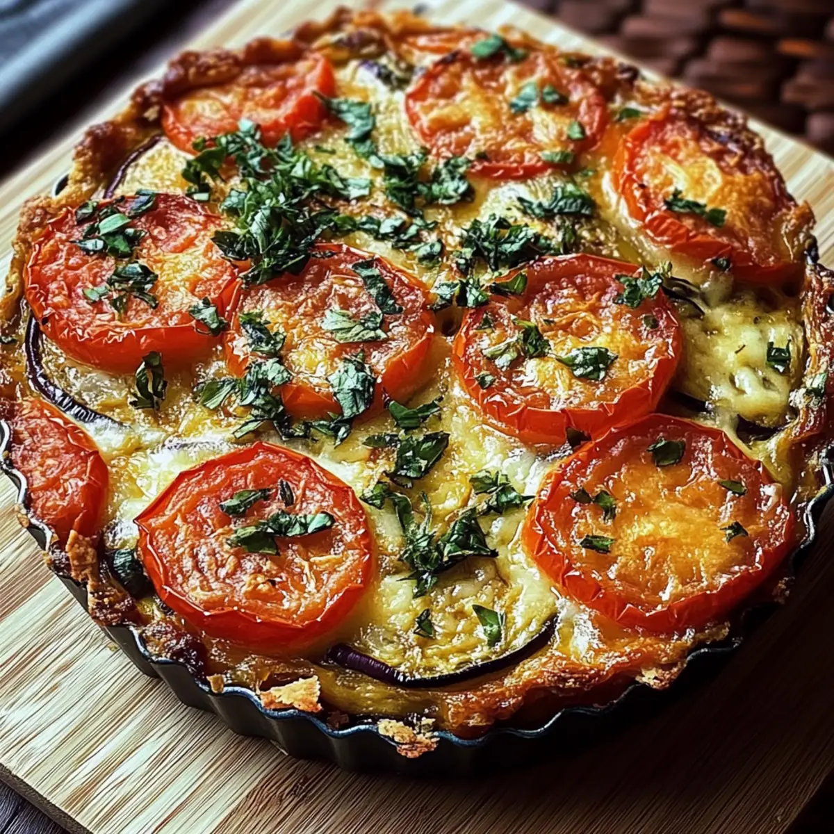 Summer Tomato and Eggplant Pie