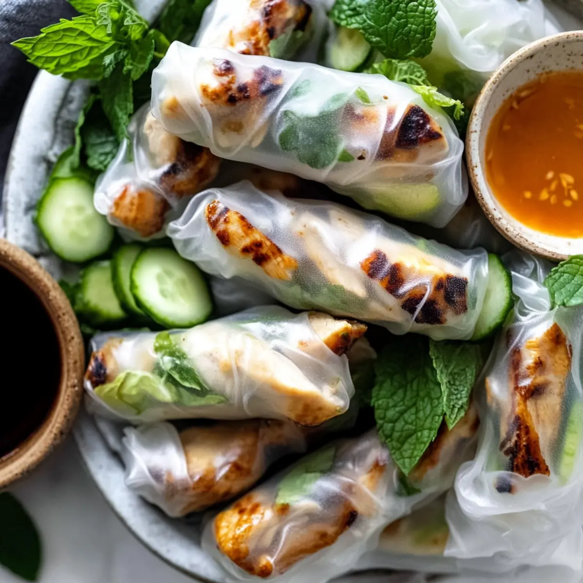 Lemongrass Chicken Spring Rolls