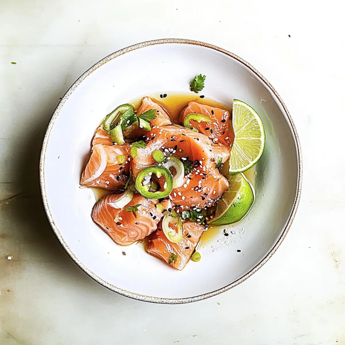 Salmon Crudo with Soy Sesame Dressing
