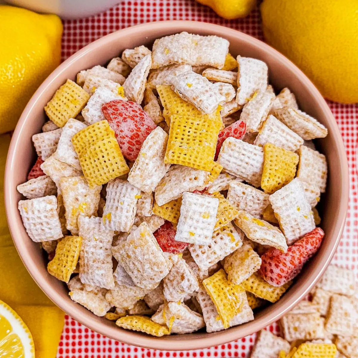 Strawberry Lemonade Chex Mix