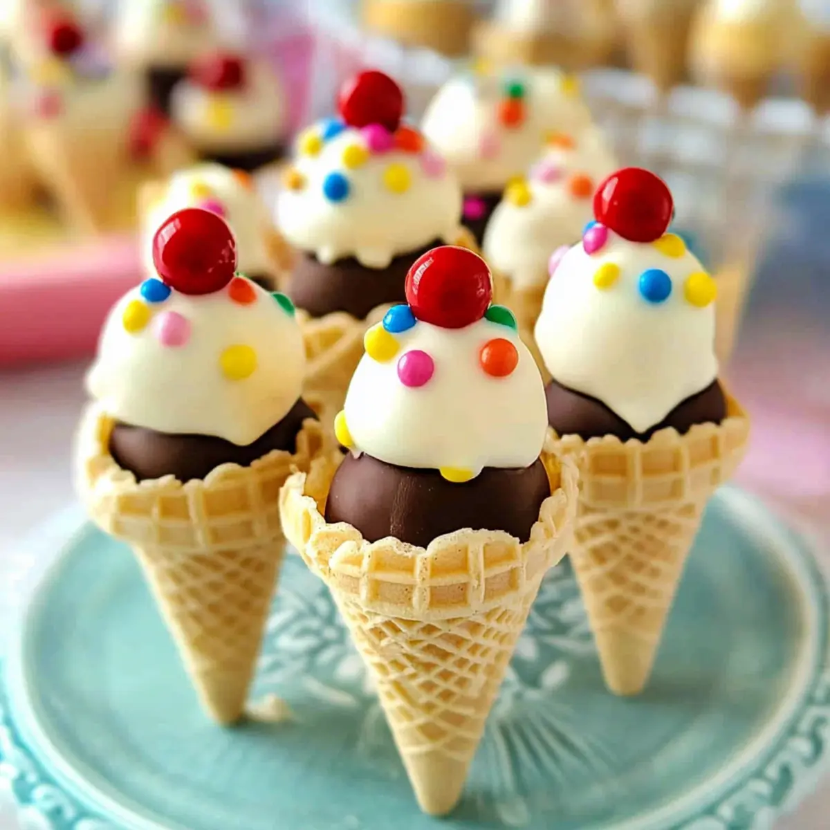 Cake Pops Ice Cream Cones