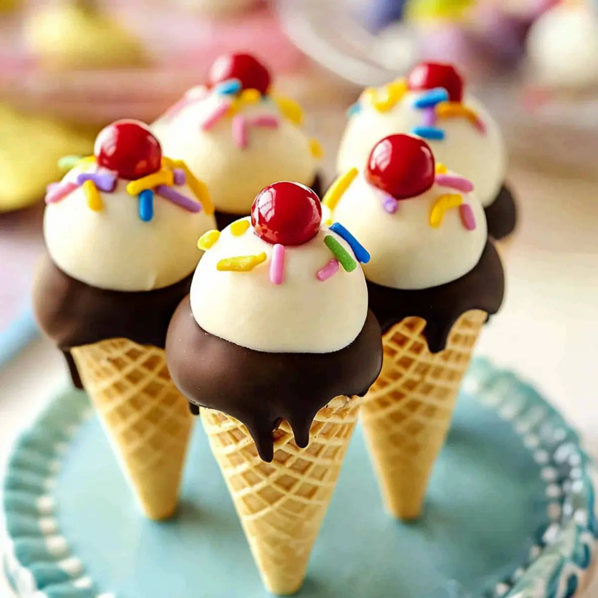 Cake Pops Ice Cream Cones