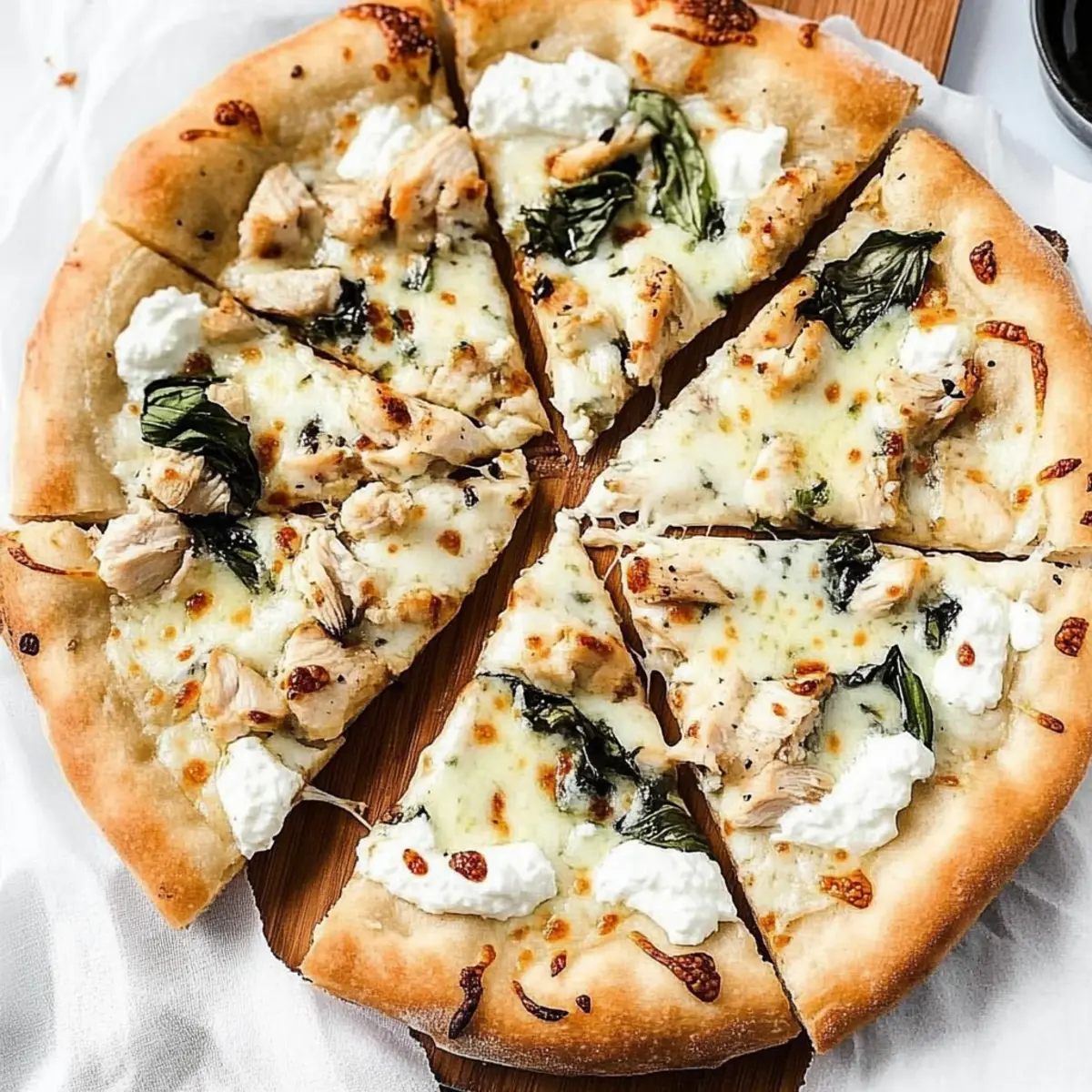 Garlic Chicken White Pizza